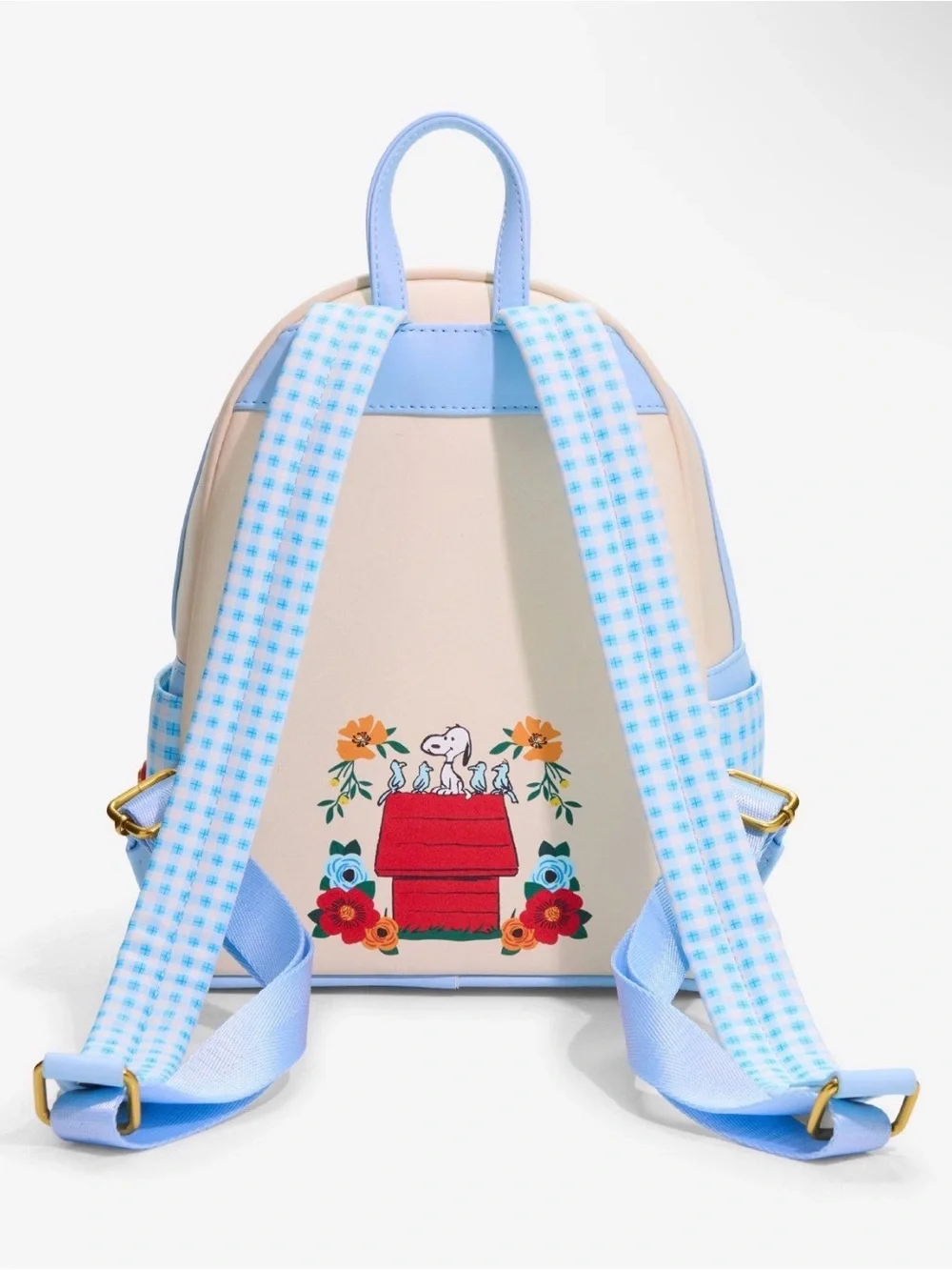New Peanuts Snoopy Doghouse Gingham Mini Backpack